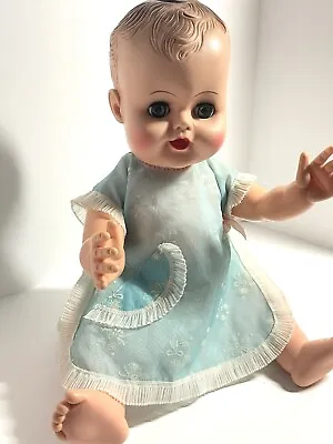 Beautiful Vintage 19  All Vinyl Baby Doll Nursing Mouth Original Outfit? 1950-60 • $40