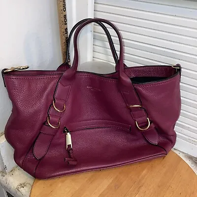 MARC JACOBS New York Maroon Soft Pebbled Leather Handbag & Dust Bag 16x10 Magnet • $56.24