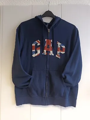 Gap Hoodie Mens Adults Large Blue Union Jack Flag Logo • £15