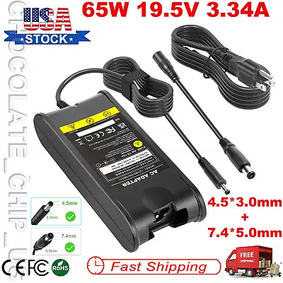 65W For Dell PA-12 PA-10 Power Adapter Charger 928G4 06TM1C LA65NS2-01 4.5/7.4mm • $11.49