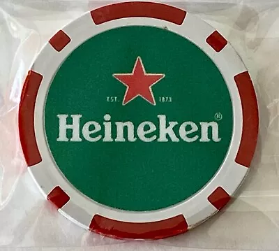 Heineken - Beer - Magnetic Clay Poker Chip -Golf Ball Marker • $8.95