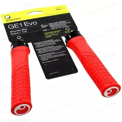 Ergon GE1 Evo Ergonomic Lock-On Enduro Trail MTB Handlebar Bicycle Grips - Red • $21.85