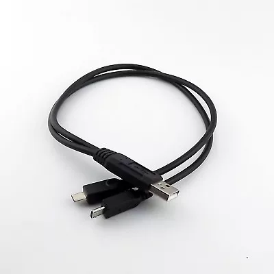 1x USB 2.0 A Male To Dual Micro USB Male Data Charge Y Splitter Cable Adapter • $2.49