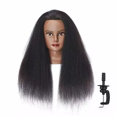 Afro Mannequin Head 100% Human Hair Head Hairdresser African American Training • $40.13