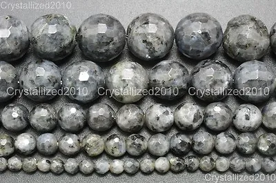Natural Larvikite Labradorite Gemstone Faceted Round Beads 4mm 6mm 8mm 10mm 15  • $5.26
