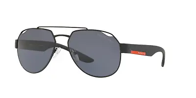 $299.95 • Buy POLARIZED NEW PRADA Linea Rossa Black Grey Sunglasses SPS 57U DG0 5Z1 PS 57US