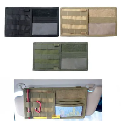 Tactical Molle Car Vehicle Visor Panel Organizer Truck Car Sunshade Storage Bag • $7.99