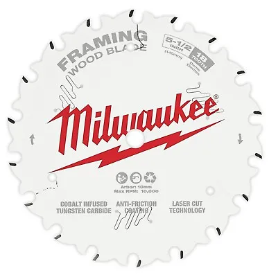 Milwaukee 48-40-0520 5-1/2  18T Circular Saw Framing Blade • $14.90