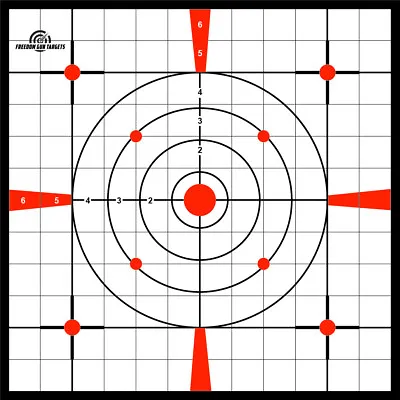25x Paper Shooting Target Gun Range Rifle Pistol Handgun Rifle Sighting 13x13 • $11.95