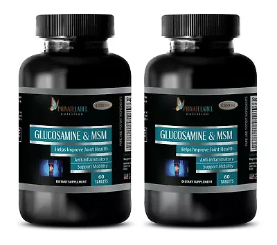 Msm Hair Growth - GLUCOSAMINE & MSM 3200mg - Increases Bone Repair - 2 Bottles • $36.92