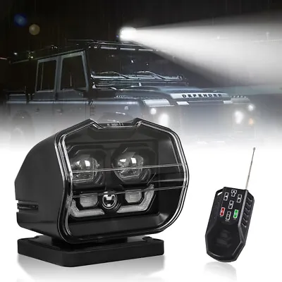 $189.99 • Buy 60W 360 Degree Rotate Remote Control LED Search Light For Truck Yacht Marine