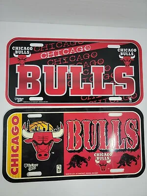 NBA Chicago Bulls License Vanity Plates Wincraft Sports Vintage Decor 90s Lot • $25.90