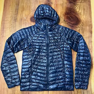 Mountain Hardwear Ghost Whisperer 800 Puffer Hoody Jacket Mens Small Blue A3-11 • $119.99