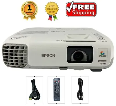 Epson PowerLite 955WH 3LCD Cinema Projector 3200 ANSI HD 1080i 2HDMI Bundle • $165.50