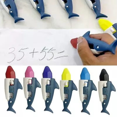 Muiti-color Shark Crayons Non-toxic Colored Pencil Shark Oil Pastel  Kids • £3.02