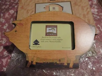 Warren Kimble Folk Artist    American Pig   Shaped As A Pig  Picture Frame • $7.50