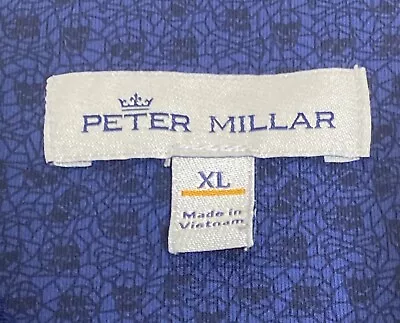 Mens XL Peter Millar Crown Perth 1/4 Quarter Zip Skull Long Sleeve Pullover Logo • $44