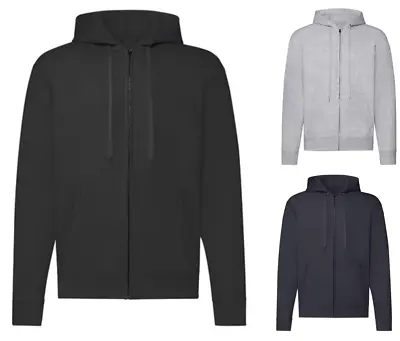 Mens Zip Up HOODIE JACKETS Hooded Sweatshirt Fleece Top Hoody Jumper Pullover • £11.99