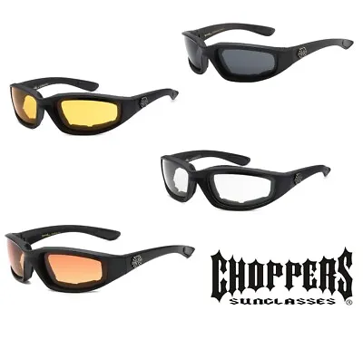 Choppers Padded Foam Wind Resistant Sunglasses Motorcycle Riding Glasses • $12.25