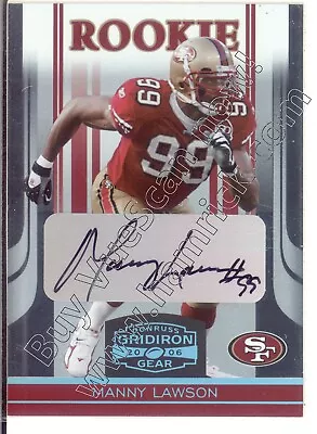 Manny Lawson Rc Rookie Draft Auto Autograph 49ers Nc State Wolfpack #/25 2006 • $12.99