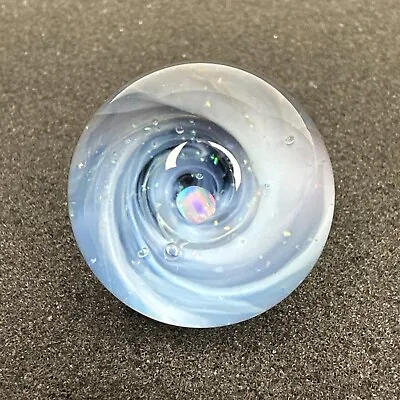 Handmade Contemporary Art Glass Marble 1.10  Vortex W/ Encased & Crushed Opals • $39.99