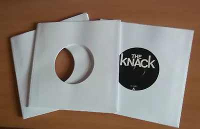 10  Of 7  Vinyl Record White Paper Sleeves 90 Gsm Fits In Card Sleeves READ • £3.27