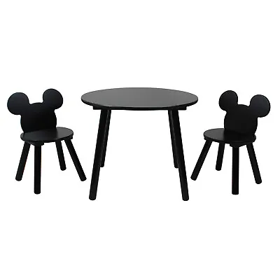 Disney Mickey Mouse Black Table & 2 Chairs Set 2 Chairs Included Black Finish • £99.99