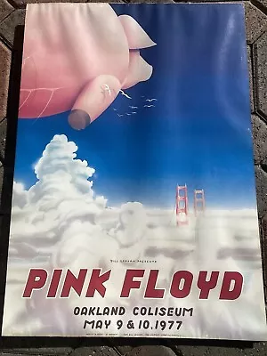 Pink Floyd May 9 -10 1977 Oakland Stadium Bill Graham Concert Poster  • $1350