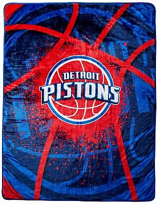 NBA Detroit Pistons Raschel Throw Blanket 60  X 80  Shadow Play • $39.95