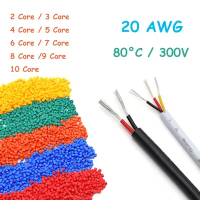 20 AWG Multi Core PVC Cable 2/3/4/5/6/7/8/9/10 Core Signal Flexible Copper Wire • $5.89