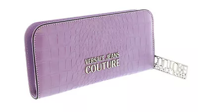 Versace Jeans Couture Lilac Croc Embossed Continental Wallet • $109.99