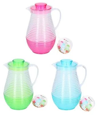 Plastic 2L Jug With Cooler Ice Stick For Drinks Cocktails Juice Water Party BBQ • £8.49