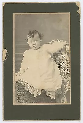 Cute Baby Girl With Flowing Curly Hair SOUDERTON PA Antique Pennsylvania Photo • $3.49