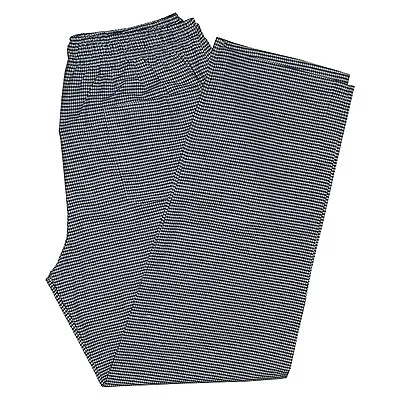 Gingham Check Chef Trousers Pant Black White Elasticated Pull Cord 3 Pockets • £12.99