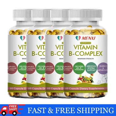 Vitamin B-Complex Capsules Vitamin B1 B2 B3 B5 B6 B7 B9B12High Potency • $10.99