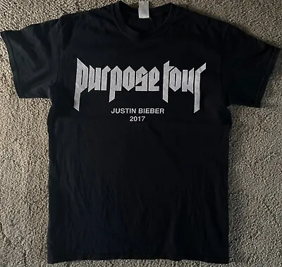Justin Bieber Purpose Pre-loved Tour T-Shirt Official Merch Size = M 2017 • $12