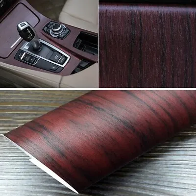 Automotive Interior DIY Vinyl Wood Textured Grain Wrap Sticker Decal 30cm×100cm • $16.80