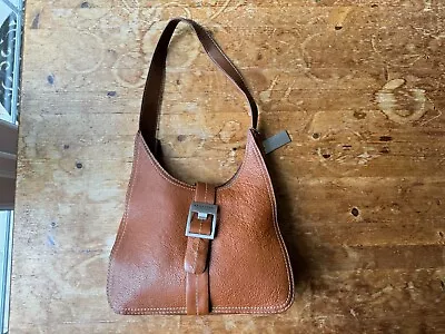 Kenneth Cole Tan Brown Leather Handbag Underarm Strap Shopper Bag Reaction • £21.99