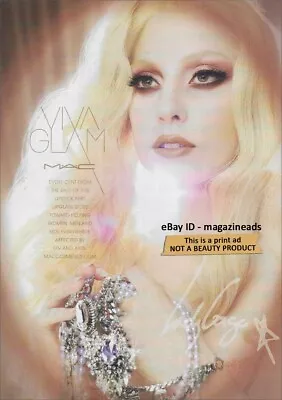 MAC Viva Glam Cosmetics 1-Page Magazine PRINT AD 2011 LADY GAGA • $10