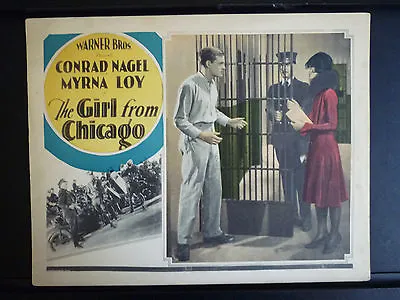 1927 GIRL FROM CHICAGO - MYRNA LOY IN ROARING 20s CRIME FILM -EXC CON LOBBY CARD • $300