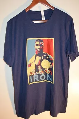 Mike Tyson Iron Rayon Tri Blend Boxing T Shirt Tag Lg Fits M/L Medium • $26