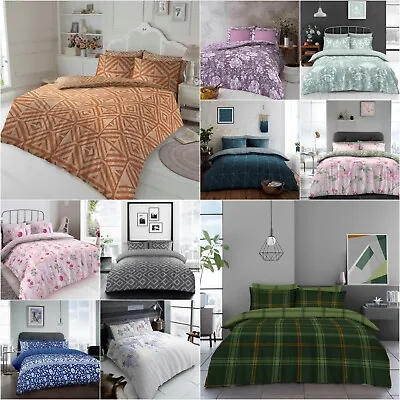 4Pcs Duvet Cover Set Printed Bedding Set With Matching Fitted Sheet & Pillowcase • £15.90