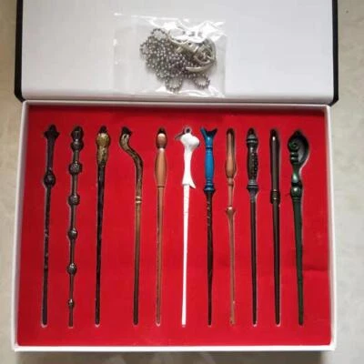 $17.98 • Buy 11Pcs Harry Potter Wand Sets Cosplay Luna Hermione Dumbledore Ron Krum Kid Gifts