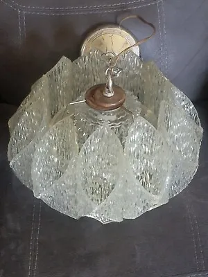 Vintage 1960s Mid-Century Ceiling Light Sputnik Lucite & Glass W/Ceiling Mount • $220