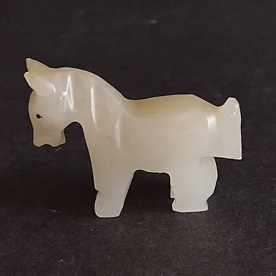 Vintage Carved White Quartz Mini Horse Mule Donkey Figurine 2  • $11.01