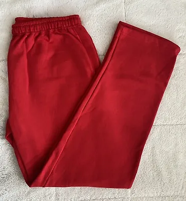 Gildan Men Red Heavy Blend No-Pockets Sweatpants Size XL • $14.99