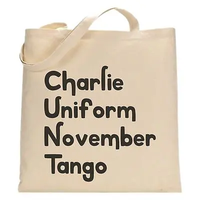 Charlie Uniform November Tango Tote Bag - Funny Gift Adult Swearing Reusable • £6.99