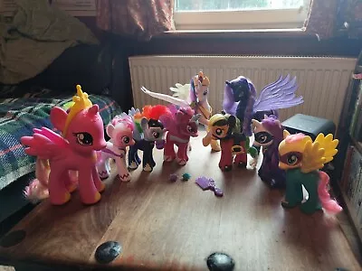 My Little Pony MLP Figures Set Lights Talking Heroes Princess Celestia Twilight • £56