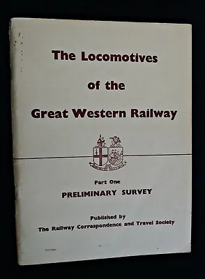 £9.99 • Buy Locomotives Of The Great Western Railway Part One: Preliminary Survey, RCTS 1951