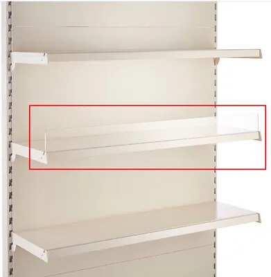 Acrylic Shelf Riser For Retail Shelving - H95mm (75mm Exposed) • £12